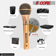 5 Core Microphone Professional Dynamic Karaoke XLR Wired Mic w ON/OFF Switch Pop Filter Cardioid Unidirectional Handheld Micrófono -ND-959 Elantra 3PCS - Sunny Side Store