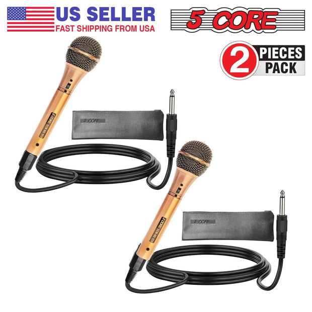 5 Core Microphone Professional Dynamic Karaoke XLR Wired Mic w ON/OFF Switch Pop Filter Cardioid Unidirectional Handheld Micrófono -ND-959 Elantra 3PCS - Sunny Side Store