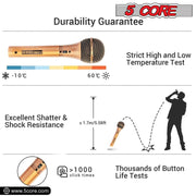 5 Core Microphone Professional Dynamic Karaoke XLR Wired Mic w ON/OFF Switch Pop Filter Cardioid Unidirectional Handheld Micrófono -ND-959 Elantra 3PCS - Sunny Side Store