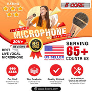 5 Core Microphone Professional Dynamic Karaoke XLR Wired Mic w ON/OFF Switch Pop Filter Cardioid Unidirectional Handheld Micrófono -ND-959 Elantra 3PCS - Sunny Side Store
