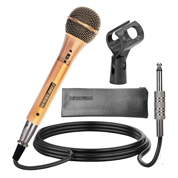 5 Core Microphone Professional Dynamic Karaoke XLR Wired Mic w ON/OFF Switch Pop Filter Cardioid Unidirectional Handheld Micrófono -ND-959 Elantra 3PCS - Sunny Side Store