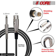 5 Core Microphone Professional Dynamic Karaoke XLR Wired Mic w ON/OFF Switch Pop Filter Cardioid Unidirectional Handheld Micrófono -ND-959 Elantra 3PCS - Sunny Side Store