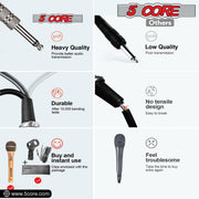 5 Core Microphone Professional Dynamic Karaoke XLR Wired Mic w ON/OFF Switch Pop Filter Cardioid Unidirectional Handheld Micrófono -ND-959 Elantra 3PCS - Sunny Side Store