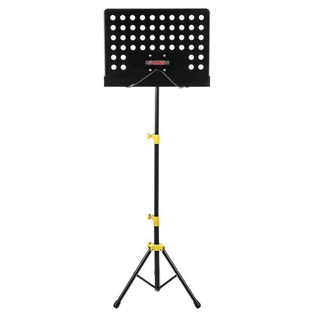 5 Core Music Stand for Sheet Music Yellow Folding Portable Stands Light Weight Book Clip Holder Music Accessories - MUS YLW - Sunny Side Store