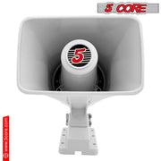 5 Core PA Speaker 8 Ohm Outdoor Horn Audio System 50W Speaker For CB Car Audio Horn Speakers Loud Hailer w Bracket & Hardware -HW 405 WH 8PCS - Sunny Side Store