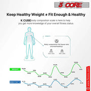 5 Core Smart Weight Scale for Body Weight Digital Bathroom Scale BMI Weighing Bluetooth Body Fat Monitor Health Analyzer Sync with App -BBS 03 B SG - Sunny Side Store