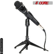 5 Core Universal Small Desktop Microphone Stand Adjustable Tabletop Mic Stand For Dynamic Wired Microphone Q2U Shure SM58 SM57 -MS MINI TRI BLK 4PCS - Sunny Side Store