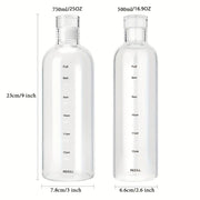 500/750ml Water Bottle With Time Marker Cover For Water Drink Large Capacity Plastic Transparent Milk Juice Cup Birthday Gift - Sunny Side Store Sunny Side Store  2.94