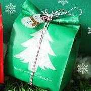 50pcs Red Green Merry Christmas Tree Snowflake Plastic Bag Candy Dessert Bags Wedding Christmas Party Kids Gift Bags Supplies - Sunny Side Store