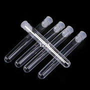 50Pcs/Pack 12x100mm Transparent Laboratory Clear Plastic Test Tubes Vials With Push Caps School Lab Supplies - Sunny Side Store