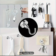 Super Strong Neodymium Magnetic Hooks - 100lbs Capacity - Ideal For Organizing Home, Kitchen, Office & Garage!
