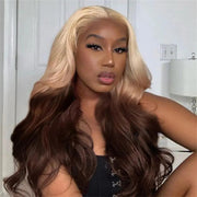 613 Ombre HD Lace Front Wigs Human Hair Pre Plucked 13x4 Transparent Lace Front Wig Reverse Ombre Hair On Blonde Colored Wig - Sunny Side Store