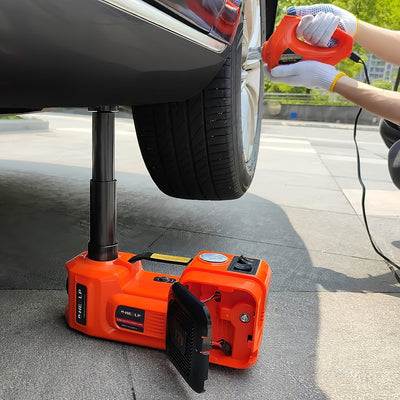 5 Ton Electric Car Jack, 11023 LBS Hydraulic Jack With Electric Impact Wrench Easy Tire Removal, Portable Car Lift With Built-in Inflatable Pump, And LED Light For SUV MPV Sedan Truck Change Tires Garage Repair Easy And Safe Lifting Solution