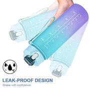 900ML Sports Water Bottle with Time Marker Leak-proof Cup Motivational Portable Water bottle for Outdoor Sport Fitness BPA Free - Sunny Side Store Sunny Side Store  3.37