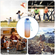 900ML Sports Water Bottle with Time Marker Leak-proof Cup Motivational Portable Water bottle for Outdoor Sport Fitness BPA Free - Sunny Side Store Sunny Side Store  3.37
