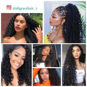 Ali Grace Deep Wave Closure 4*4 Free Middle Part Human Hair Closure 120% Destiny Swiss Lace Remy Hair Brazilian Lace Closure - Sunny Side Store