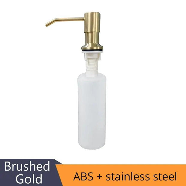 Deck Mounted Kitchen 400ml Soap Dispensers Stainless Steel Pump Chrome Finished for Kitchen Built in Counter top Dispenser 2309 - Sunny Side Store