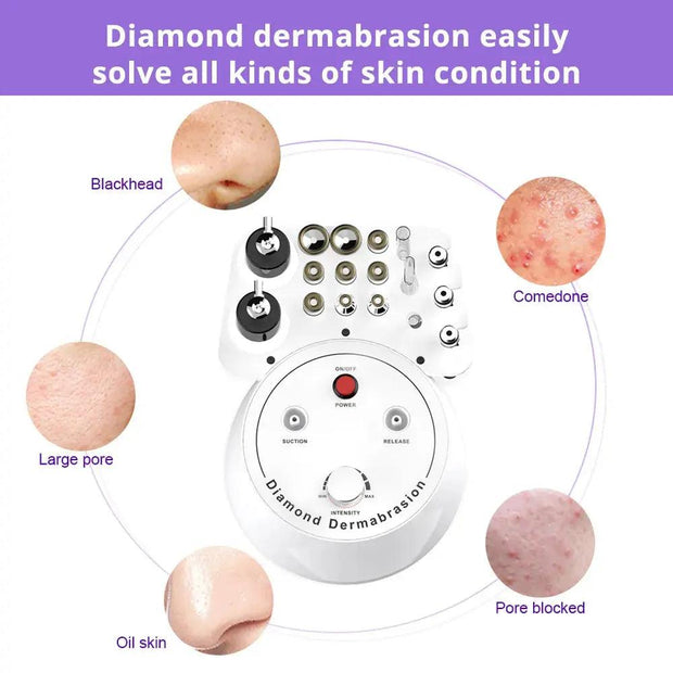 Diamond Tip Dermabrasion Microdermabrasion Machine Skin Rejuvenation Acne Remove Water Spray Facial Peeling Machine - Sunny Side Store