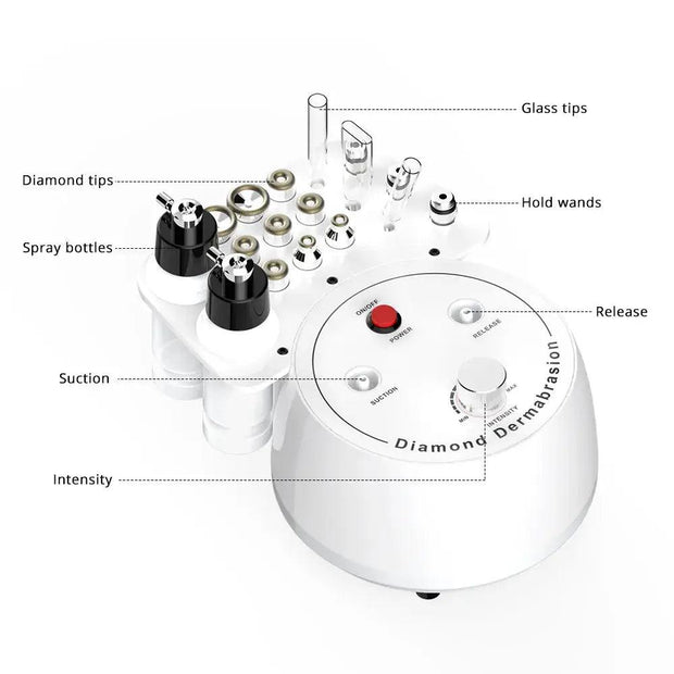 Diamond Tip Dermabrasion Microdermabrasion Machine Skin Rejuvenation Acne Remove Water Spray Facial Peeling Machine - Sunny Side Store