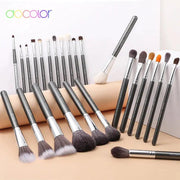 Docolor 25Pcs Makeup Brushes Set Professional Natural Hair Foundation Powder Blush Eyeshadow Face Blending Make up Brushes - Sunny Side Store