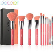 Docolor Makeup Brushes Set 10Pcs Eye Face Cosmetic Foundation Powder Blush Eyeshadow Kabuki Blending Make up Brush Beauty Tools - Sunny Side Store