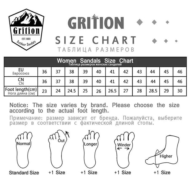 GRITION Womens Outdoor Sandals Summer Flat Trekking Girls Beach Shoes Fashion Light Weight Non Slip Casual Sports 2021 Size 41 - Sunny Side Store