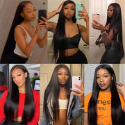 Glueless 13x4 Lace Front Human Hair Wigs For Women Pre Plucked 38 40Inch Straight HD Full Lace Frontal Wigs 4x4 lace Closure Wig - Sunny Side Store