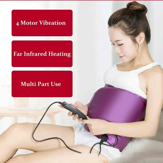 Electric Vibration Massage Belt 360° Heating to burn fat Oscillate Slimming Slender Waist Shaper Body Weight Loss Belt 110-240V - Sunny Side Store Sunny Side Store  54.00