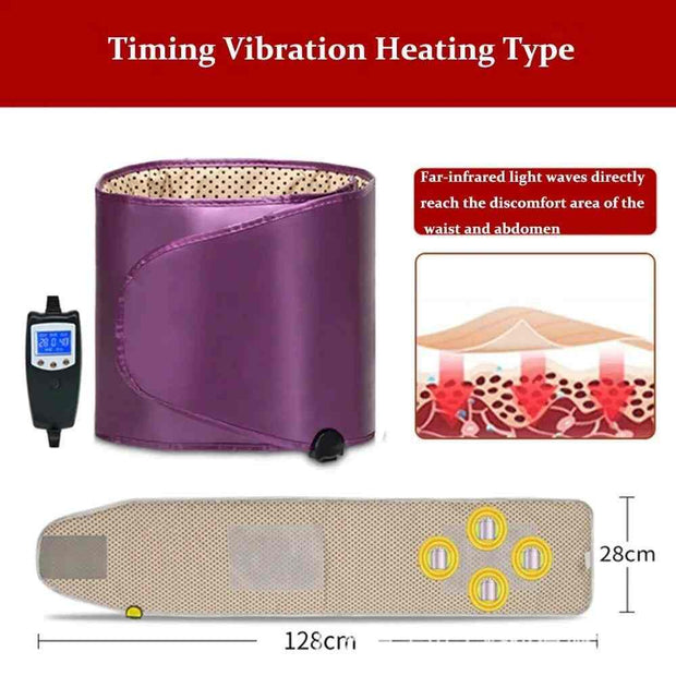 Electric Vibration Massage Belt 360° Heating to burn fat Oscillate Slimming Slender Waist Shaper Body Weight Loss Belt 110-240V - Sunny Side Store Sunny Side Store  54.00