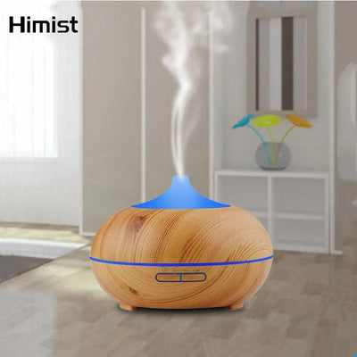 Essential Oil Diffuser Ultrasonic Humidifier Air Purifier with 7 Colors LED Lights for Home Yoga Spa 300ml Aromatherapy Diffuser - Sunny Side Store