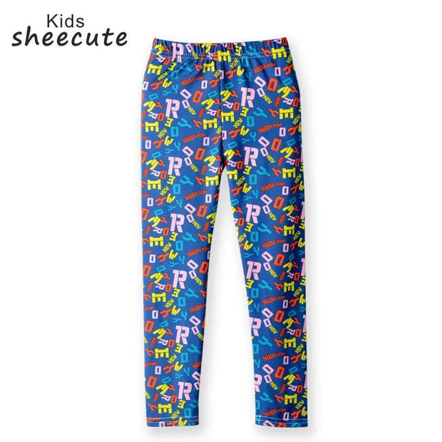 SheeCute Girls Spring Autumn Full Length Printing Skinny Leggings SC1752-C - Sunny Side Store Sunny Side Store  6.65