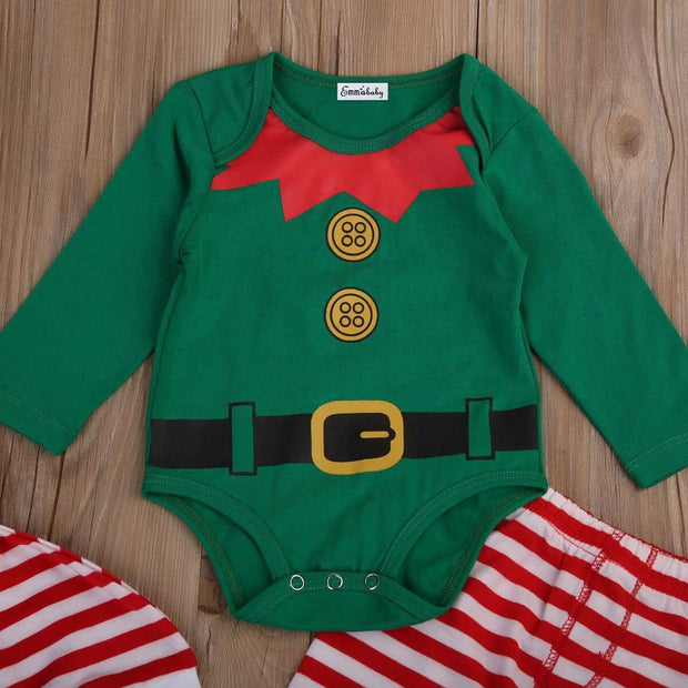 Toddler Baby Boys Girl Christmas Romper Tops Pants Leggings Hat Outfit Set Clothes - Sunny Side Store Sunny Side Store  6.92