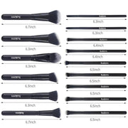 Kaizm Makeup Brushes Set 15Pcs Professional Foundation Eye Shadow Powder Concealer Sculpting Beauty Brushes Tools Kit With Bags - Sunny Side Store