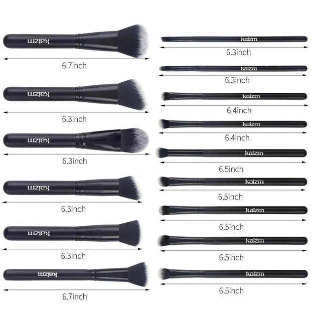 Kaizm Makeup Brushes Set 15Pcs Professional Foundation Eye Shadow Powder Concealer Sculpting Beauty Brushes Tools Kit With Bags - Sunny Side Store