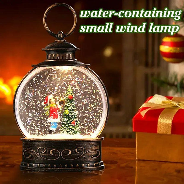 Merry Xmas Luminous Water Injection Small Wind Lamp Festive Indoor Night Light Decoration - Sunny Side Store