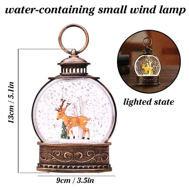 Merry Xmas Luminous Water Injection Small Wind Lamp Festive Indoor Night Light Decoration - Sunny Side Store