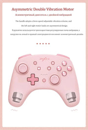 PXN Controller for Nintendo Switch Gamepads for PC iOS 16 Bluetooth Wireless for Switch Lite/PC USB Data Cable Remote NFC Pink - Sunny Side Store