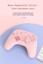 PXN Controller for Nintendo Switch Gamepads for PC iOS 16 Bluetooth Wireless for Switch Lite/PC USB Data Cable Remote NFC Pink - Sunny Side Store