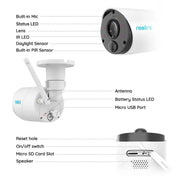 Reolink Argus Eco WiFi ip camera Wire-Free1080p with Rechargeable Battery Solar Outdoor Security Camera Home Surveillance Camera - Sunny Side Store