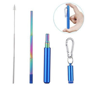 Reusable Collapsible Drinking Straw With Case And - Sunny Side Store