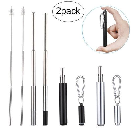 Reusable Collapsible Drinking Straw With Case And - Sunny Side Store