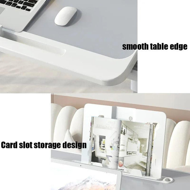 Foldable Lift Laptop Desk for Bed Adjustable Stand Portable Lap Table Breakfast Tray Desk with Drawer for Eating Working Gaming - Sunny Side Store Sunny Side Store  9.06