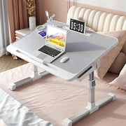 Foldable Lift Laptop Desk for Bed Adjustable Stand Portable Lap Table Breakfast Tray Desk with Drawer for Eating Working Gaming - Sunny Side Store Sunny Side Store  9.06