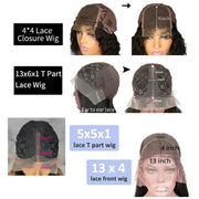 Wiggogo Short Bob Wig Lace Front Human Hair Wigs 13X4 Straight Lace Front Wigs Brazilian Transparent Lace Frontal Wig Human Hair - Sunny Side Store