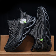 Ultra Comfort Men's Knit Running Shoes - Breathable, Shock-Absorbing, Soft Sole, Lace-Up Design for Outdoor Jogging, Spring and Summer - Ideal for Casual Athletes and Fitness Enthusiasts