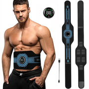 Abdominal Muscle Stimulator Massage Slimming Belt EMS Trainer Belt Smart USB Recharge Thin Waist Weight Lose Fitness Massager - Sunny Side Store Sunny Side Store  14.13