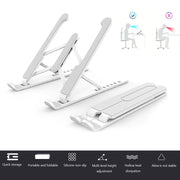 Adjustable Non-slip Laptop Stand Support Holder Base Riser 6 Gears Height Notebook Cooling Stand Portable For 11-17 Inch Tablet - Sunny Side Store