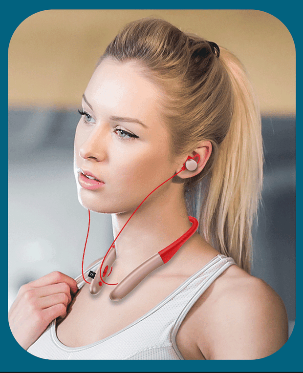 AKZ-R8 New Private Model Wireless Bluetooth Headset 5.0 Hanging Neck Sports Hall Magnetic Switch Stereo Headset - Sunny Side Store