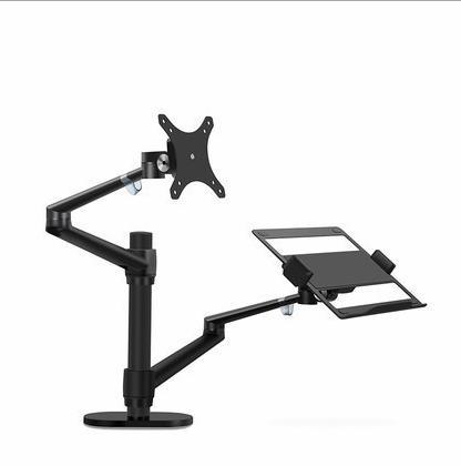 Aluminum Multifunction Ergonomics Desk Laptop Stand Monitor Desktop Holder Computer Full Motion With Column Bar - Sunny Side Store