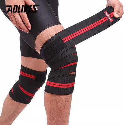 AOLIKES 1PCS 2M*8CM Fitness Pressurized Straps Gym Weight Lifting Leg Knee Compression Training Wraps Elastic Bandages - Sunny Side Store Sunny Side Store  6.65